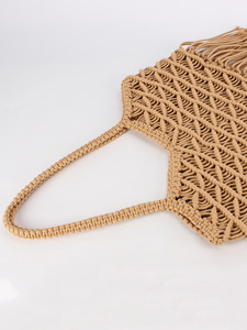 New Style Cotton Rope Tassel Bohemian Style Handmade Woven Bag Polyester for Women's Seaside Vacation Daily Casual Use Tanjing - Product Image 2