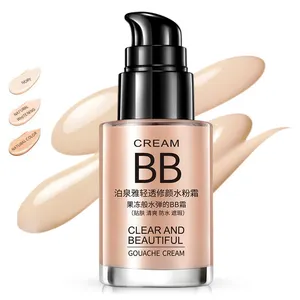 BIOAQUA krim BB pelembap, koreksi warna dasar tahan air foundation pemutih