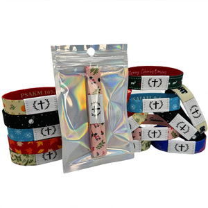 Answer Book high-frequency shooting elastic wristband Bible Verse Christian NFC <b>Smart</b> RFID woven <b>bracelets</b> - Product Image 2
