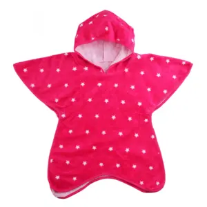 Großhandel custom star form baby mantel baby strand poncho mit kapuze bad handtuch baby mit kapuze handtuch