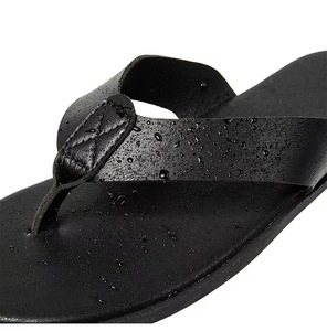 Sandales d'été décontractées à bout ouvert en cuir véritable avec bride en T, semelle extérieure en caoutchouc antidérapante - Product Image 4