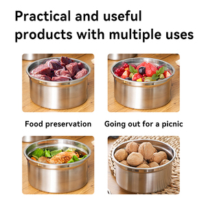 Nhà sử dụng kín thép không gỉ thực phẩm lưu trữ container tủ lạnh Crisper Hộp chống ẩm dưa Jar Mẫu thương mại hộp - Product Image 5