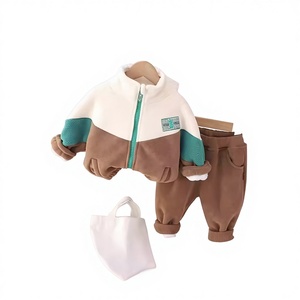Completo Invernale in Cotone per Bambini 2024, Nuovo Stile, 1-3 <span class=keywords><strong>Anni</strong></span>, Set Due Pezzi Foderato in Pile, Esclusiva Transfrontaliera - Product Image 1