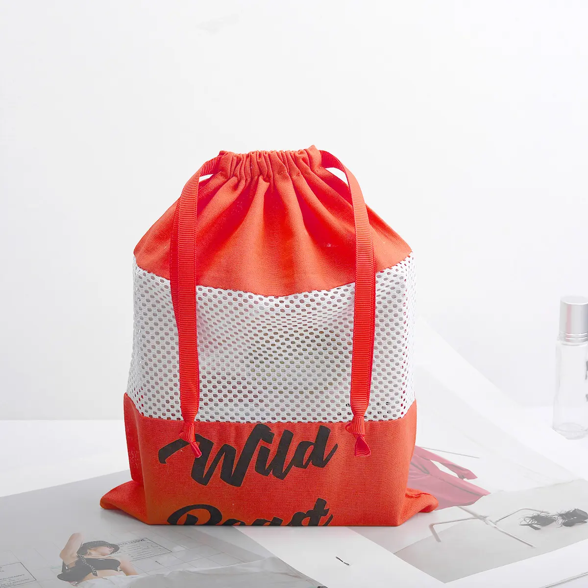 Sacs d'emballage personnalisés de stockage de cosmétiques sac de pochette en maille de coton cadeau de bijoux créatifs