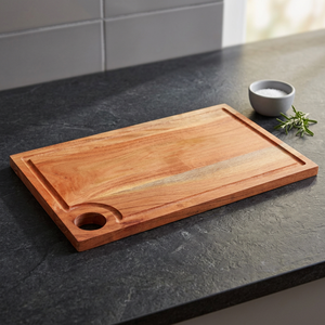 Planche à découper réversible en bois massif d'acacia, poignée antidérapante, compatible lave-vaisselle, logo personnalisé, planche à découper de cuisine, vente en gros - Product Image 3