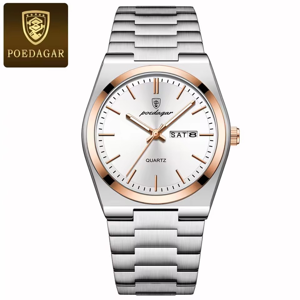 2 rose gold white stainless strap