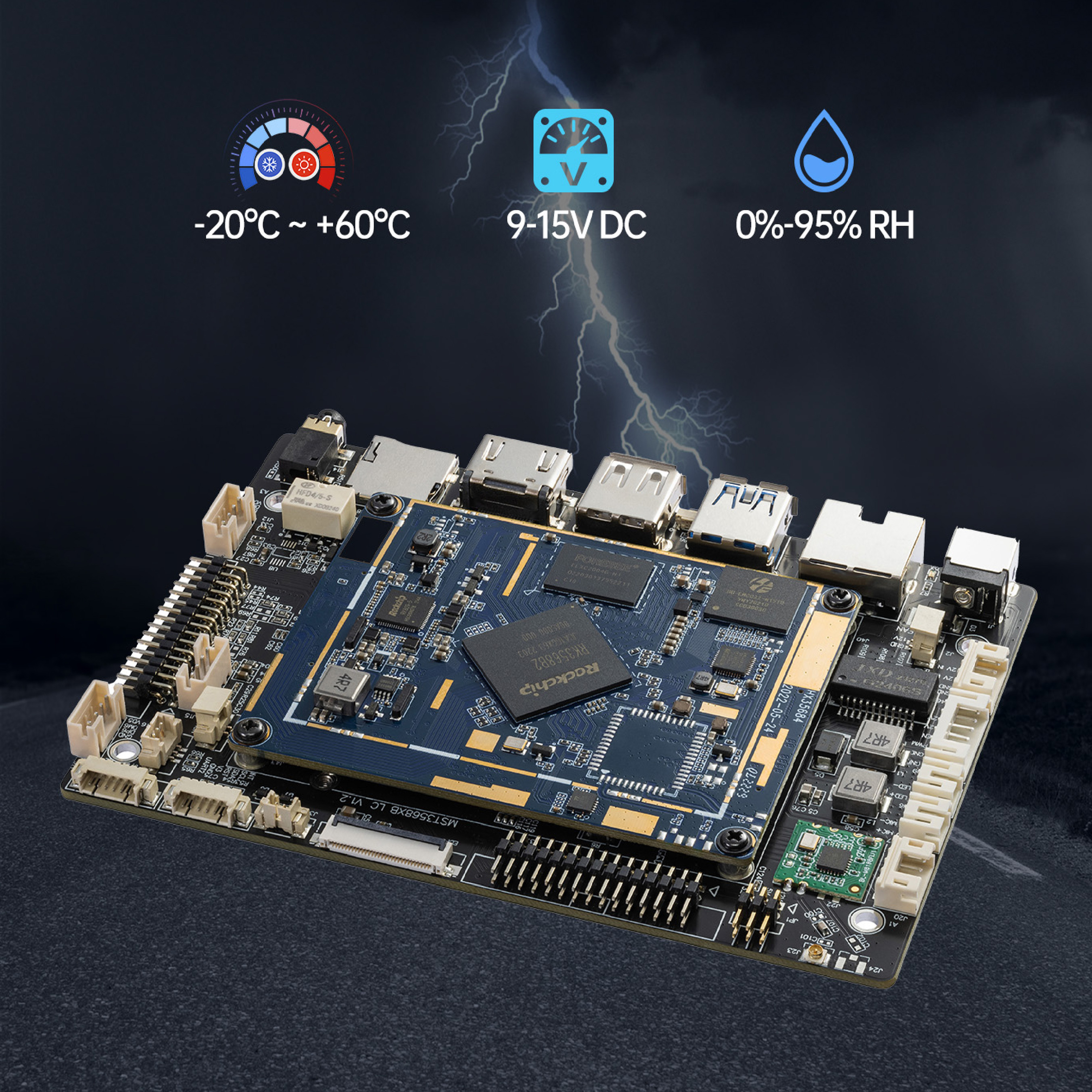 Rockchip RK3588 Octa Core 8K Arm Board - 32GB Ram Capacity