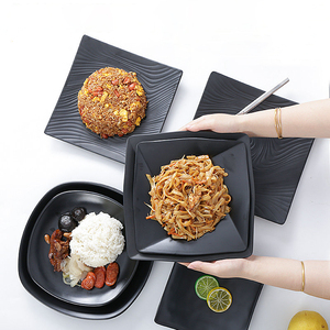 <span class=keywords><strong>Assiettes</strong></span> en mélamine certifiées FDA, vaisselle incassable pour usage commercial, prix <span class=keywords><strong>de</strong></span> gros, <span class=keywords><strong>assiettes</strong></span> en mélamine noires mates - Product Image 1