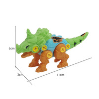 Jouets de construction en plastique à assembler soi-même, modèle dinosaure démontable, blocs de construction combinables, jouets à visser et à lancer, vente en gros
