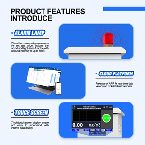 रासायनिक संयंत्र, दवा संयंत्र | विषाक्त और हानिकारक गैस डिटेक्टर ch4 सो2 h2s tsch2 h2s tsch2 o2 n2 n2 n2 बहु-पैरामीटर - Product Image 4