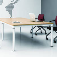 Bureau d'angle moderne LEADCOM LS-418ST à 180 degrés, poste de travail modulaire avec cloison pour mobilier de bureau commercial