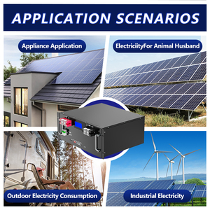 <b>48V</b> 100AH Home Solar Energy Storage System Rack Mounted Supply Built-In RS485 Bms Display <b>48V</b> 51.2V 100ah Lifepo4 <b>Battery</b> Pack - Product Image 1