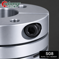 Coupleur d'arbre compact avec moyeu en aluminium et pince à disque en acier inoxydable, sans jeu, rotation identique, pour imprimante 3D, moteur pas à pas CNC et servomoteur