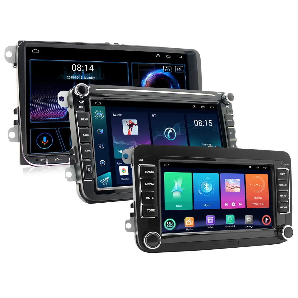 Radio con Gps para coche, reproductor con Android, 7, 9, 10 pulgadas, doble Din, estéreo, vídeo, MP5, pantalla táctil Hd, Dvd, para VM
