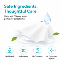 Lingettes humides jetables non parfumées pour bébés et adultes, usage domestique, vente en gros de Chine