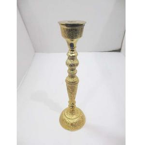 Bougeoir en aluminium finition or, porte-bougie pour la maison, décoration d'hôtel et de mariage - Product Image 1