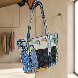 Bolso de Mano Duradero de Estilo Vintage con Cierre, Acolchado, de Algodón, con Forro, para Mujer, con Asas de Hombro, Diseño Bohemio y Moderno - Product Image 1