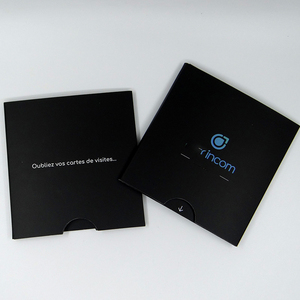 Custom Brand Logo Credit Card Box Packaging Sliding Box Paper Envelope Gift Business Card Pull Package
