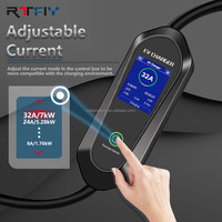 Chargeur EV portable RTFLY 13A 3kW Type 2 Noir pour véhicule électrique avec écran pour usage domestique Haute qualité Cuivre pur IP55