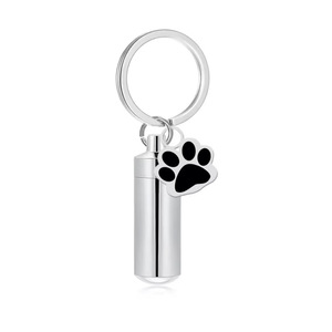 Kedatangan Baru Gantungan Kunci Abu Hewan Peliharaan Unisex Motif Cakar Bahan Stainless Steel, Dapat Diukir Sesuai Pesanan, Kenang-kenangan Memorial, Tempat Rambut - Product Image 5
