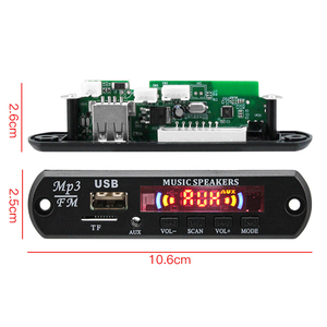 VIRE <strong>Bluetooth</strong> MP3 Player WMA Decoder Board Audio AUX <strong>Module</strong> 12V Hands-Free USB TF for Car - Product Image 3
