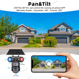 红娜4MP无线3视频太阳能PTZ 4g监控摄像头V380专业双镜头户外安全4g sim卡闭路电视4g太阳能摄像头 - Product Image 4