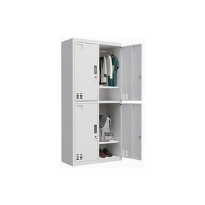 Armoire en acier moderne Bo Jiao, placard, armoire à 4 portes, montage facile pour appartement, meubles de maison, salle de sport, école, centre commercial - Product Image 3