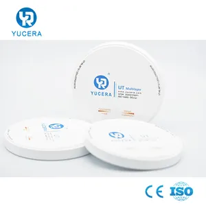 Yucera Máy phay nha khoa UT khối Zirconia đa lớp 95mm Khối Zirconia sử dụng đĩa Zirconia cho phòng thí nghiệm nha khoa