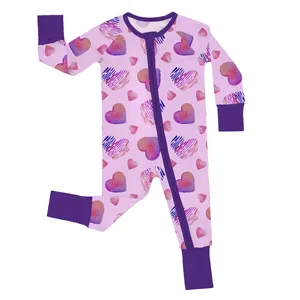 HONGBO Großhandel Baby Bambus Reiß verschluss Stram pler Bodysuit Bambus Kleidung für Baby Bambus Baby Outdoor-Kleidung