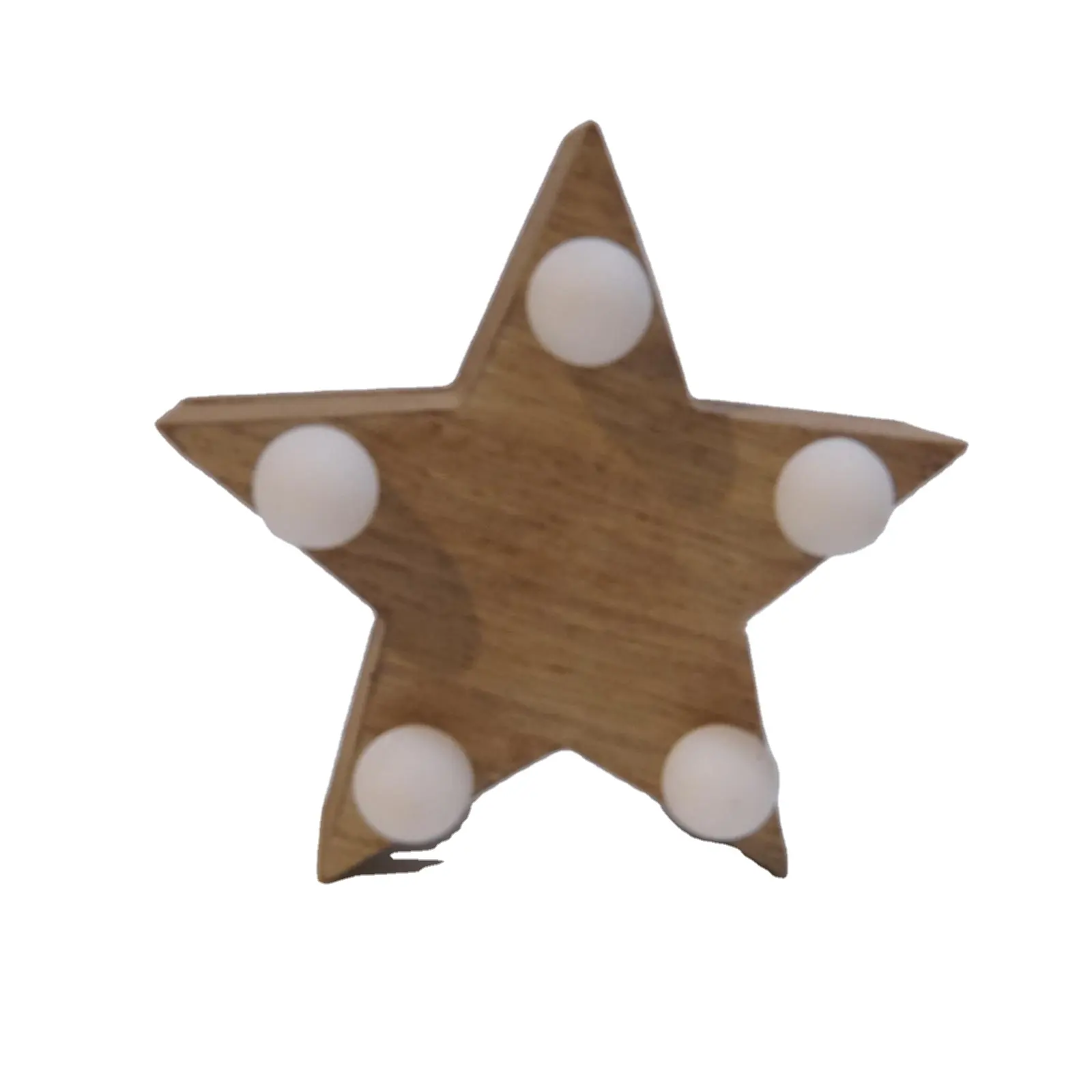 Stile nautico in legno albero di natale ornamenti Laser realizzati arte compensato decorazioni con LED segno di stella lettere amore regalo tema