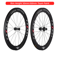 Jeu de roues de vélo de route en carbone Ferei T Series 700C, frein à disque Center Lock, profondeur de jante 45/45 mm, rayons Sapim Cx-Ray, moyeu AOTOAO