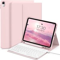 Étui clavier pour iPad Air 11 pouces avec clavier sans fil détachable et support pour M4/M3/M2 et 4e/5e génération
