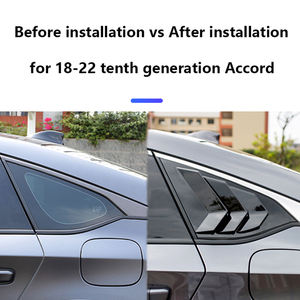 ستائر أبواب خلفية للسيارة, عالية الجودة ، مصنوعة من ألياف الكربون ABS ، نافذة مثلثة الشكل ، لسيارات هوندا أكورد - Product Image 6