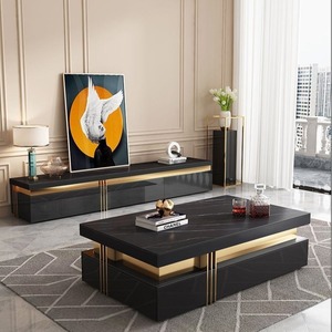 Nouvelle Table Basse Console Rectangulaire en Bois Moderne, Table à Thé Minimaliste de Luxe Léger, Table d'Appoint d'Angle, Petite Table Domestique - Product Image 2
