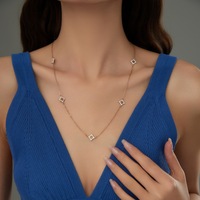 Collier pendentif turquoise pour femme, chaînes minimalistes, fleur unique, micro-pavé CZ Zircon, acier inoxydable, bijoux quotidiens