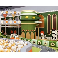 Aire de jeux intérieure commerciale personnalisée pour enfants, équipement de jeux souples avec piscine à balles, toboggans et jeux interactifs
