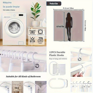 Ensemble <span class=keywords><strong>de</strong></span> 4 pièces <span class=keywords><strong>de</strong></span> <span class=keywords><strong>rideau</strong></span> <span class=keywords><strong>de</strong></span> douche personnalisé en polyester imperméable motif coucher <span class=keywords><strong>de</strong></span> soleil en <span class=keywords><strong>bord</strong></span> <span class=keywords><strong>de</strong></span> <span class=keywords><strong>mer</strong></span> avec tapis, couvercle <span class=keywords><strong>de</strong></span> toilette et tapis <span class=keywords><strong>de</strong></span> bain - Product Image 6
