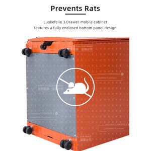 Hiện đại nhỏ Khóa bánh xe hẹp dưới bàn bệ thép di động ngăn Kéo văn phòng lưu trữ tập tin kim loại màu đỏ Tủ hồ sơ - Product Image 5