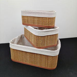 Panier en bambou tressé brun pour le rangement dans la salle de bain, organisateur multi-usages pour le <span class=keywords><strong>papier</strong></span> toilette, les serviettes, les cosmétiques et plus encore, sans couvercle - Product Image 6