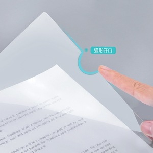 Deli 5538 Drawer Clip A4 Transparent Plastic <b>Document</b> <b>Folder</b> Office Organizer Clear Pull Rod Clip Rectangle Shape - Product Image 1