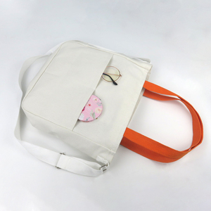 Custom Printed Heavy Duty Canvas Tote <b>Bag</b> with Zipper Closure High Quality Polyester Lining Fashion <b>Reusable</b> <b>Shopping</b> <b>Bag</b> - Product Image 2