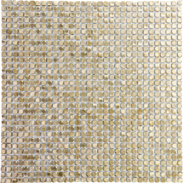 Gold Metal Mosaic Wall Background Aluminum