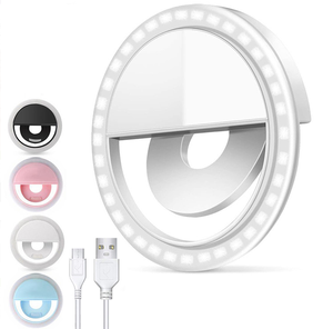 Anillo de luz led con 36 LEDs para estudio fotográfico, accesorio fotográfico de iluminación recargable con soporte para móvil, perfecto para selfis y vídeos de maquillaje en directo - Product Image 1