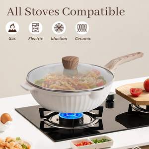 Juego de Utensilios de Cocina Antiadherentes de Cerámica Granito de 23 Piezas Directo de Fábrica Incluye Sartén Olla Cacerola Parrilla y Lechera - Product Image 3