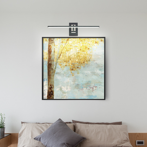 Lámpara de Pared Minimalista de Aluminio, Luz LED para Espejo, 3500K Blanco Cálido, Control Táctil, Regulable, Iluminación para Baño, Pantalla Rectangular Gris - Product Image 4