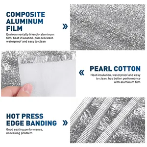 JIJID Flat Thermal Insulated Metallic Foil Bubble Box Liner Thermal Insulated Mailer Foam Pouch