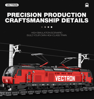 Reobrix-Bloc de Construction de Train Ferroviaire pour Enfant, Jouet de Construction, Cadeau de Noël et d'Anniversaire, Nouveauté 66019
