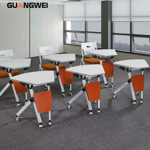 طاولة دراسة ومؤتمرات خشبية قابلة للطي حديثة وصديقة للبيئة من GUANGWEI - أثاث مكتبي - Product Image 1