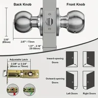 Serrure électronique en alliage d'aluminium et acier inoxydable pour intérieur, avec bouton de mot de passe et déverrouillage par carte à puce, pour chambre à coucher, appartement, chambre d'hôtel