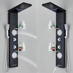 Ducha de mano multifunción para el hogar, Hotel, cascada de lluvia, chorros de masaje, bañera de latón, Caño, Panel de ducha suave cromado, sistema de <span class=keywords><strong>torre</strong></span> - Product Image 6